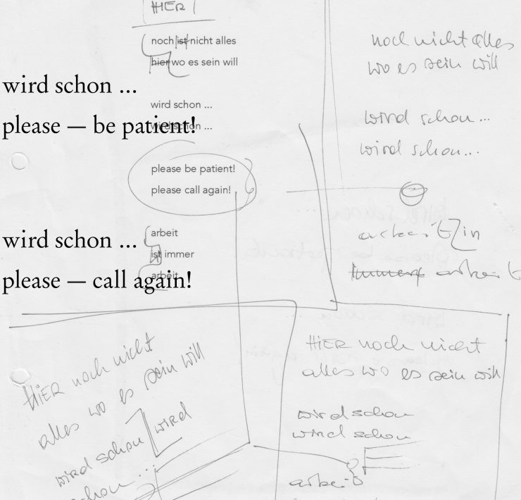 Gedichtfaksimile noch ist nicht