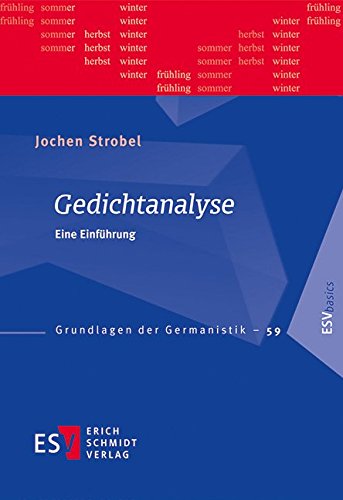 Cover von Jochen Strobel: "Gedichtanalyse. Eine Einführung" aus dem Erich Schmidt Verlag, 2015