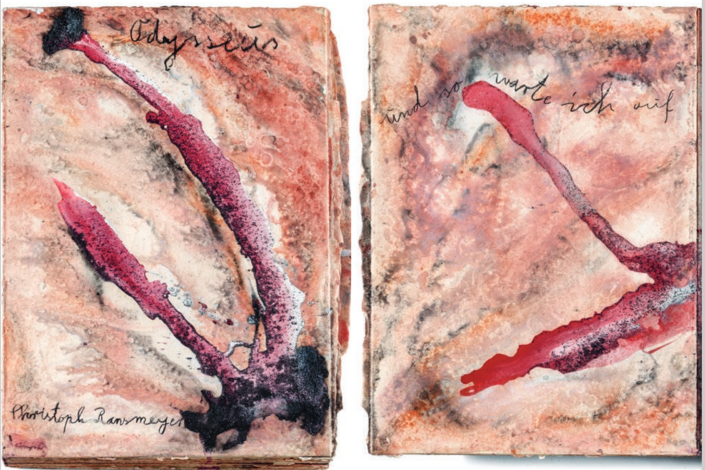 Illustration von Anselm Kiefer zu Christoph Ransmayrs Gedicht "Odysseus"