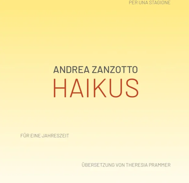 Buchcover „Haikus“ von Andrea Zanzotto